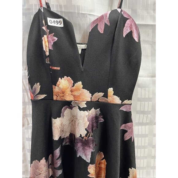 Charlotte Russe Women/junior Dress Size M Black Floral Print - Picture 6 of 15
